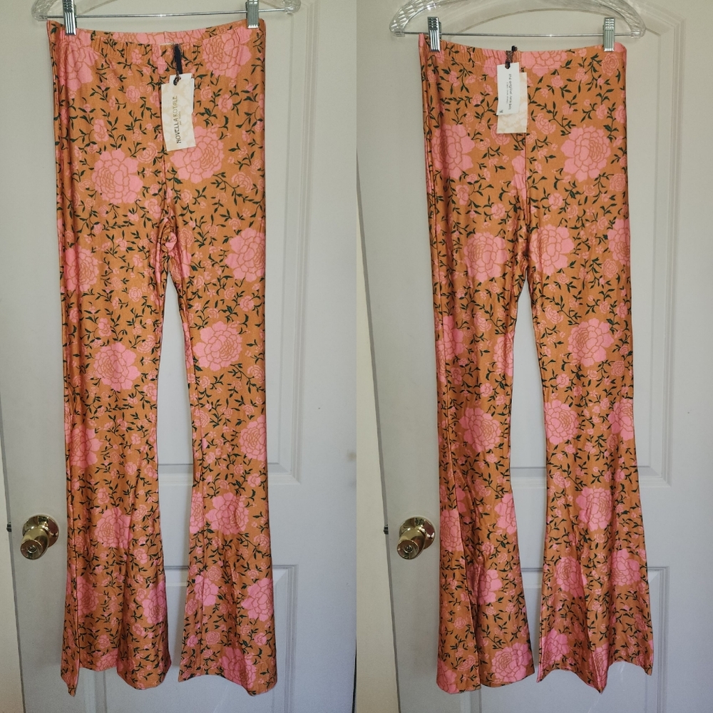 New Novella Royale Janis Bells Copper Flamenco XL Pant Leggings Bell Bottoms NWT - Picture 12 of 16